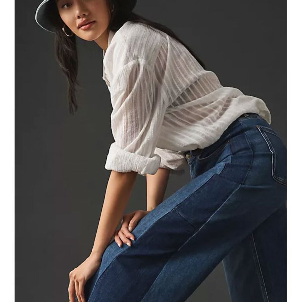 Joie Porter High-Rise Wide-Leg Crop Jeans - Picture 5 of 6